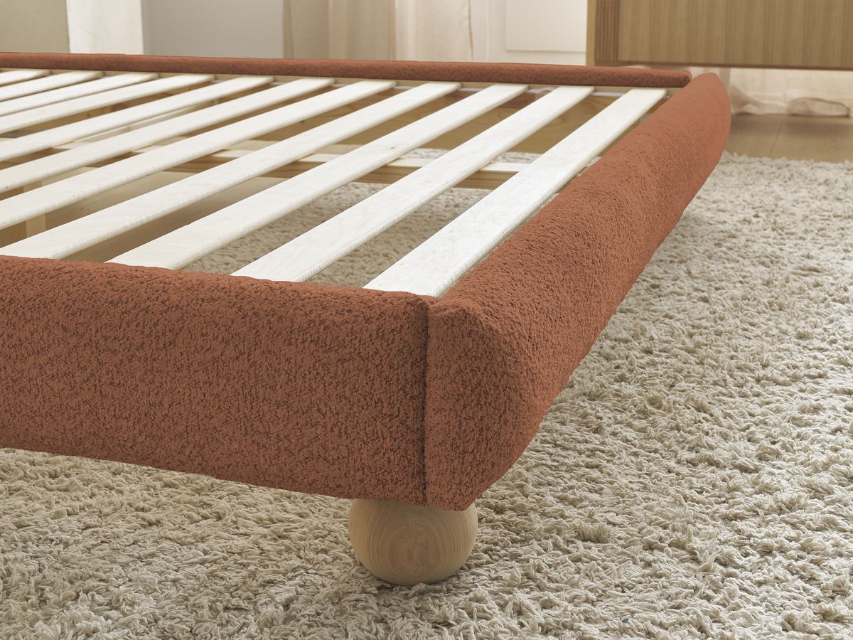 IMERI bed badstof met massieve latten
