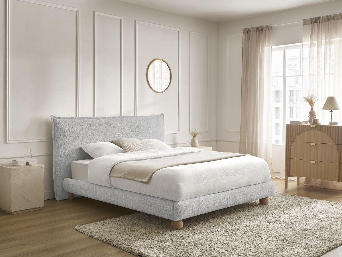 IMERI bed badstof met massieve latten