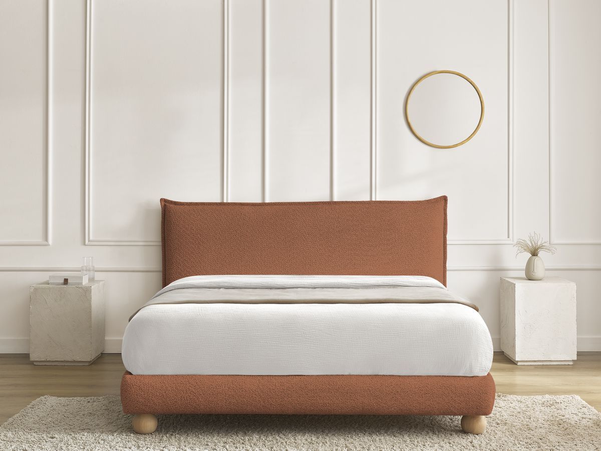 IMERI bed badstof met massieve latten