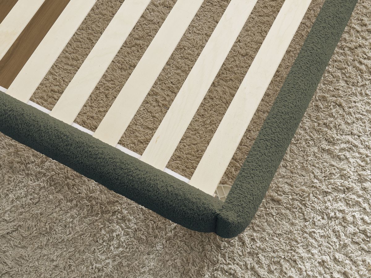 IMERI bed badstof met massieve latten