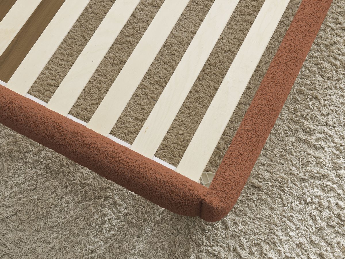 IMERI bed badstof met massieve latten