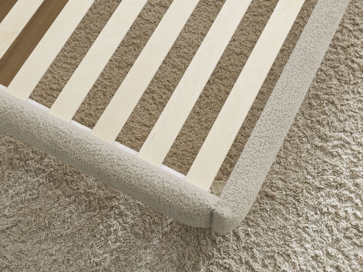 IMERI bed badstof met massieve latten