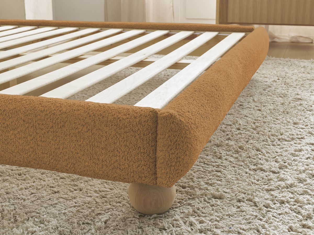 IMERI bed badstof met massieve latten
