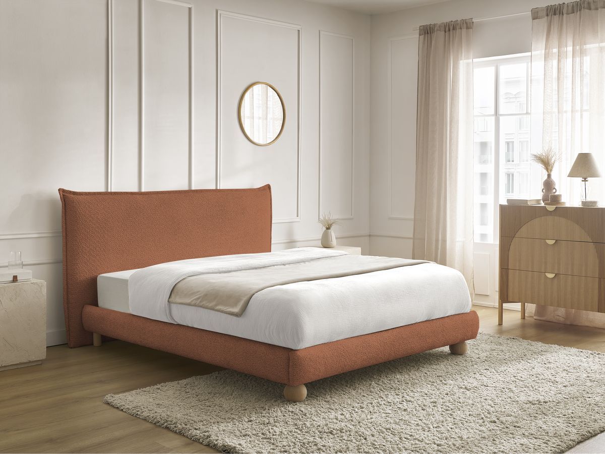 IMERI bed badstof met massieve latten