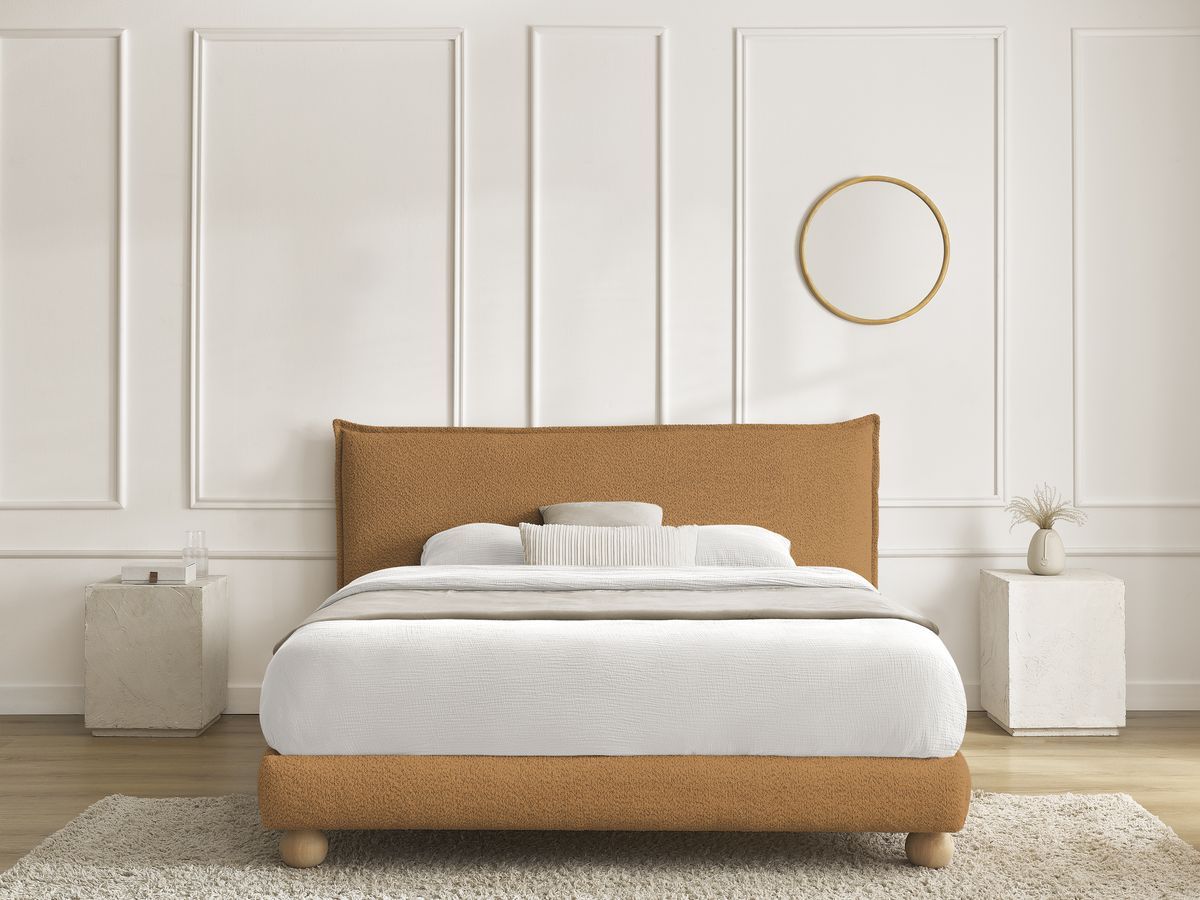 IMERI bed badstof met massieve latten