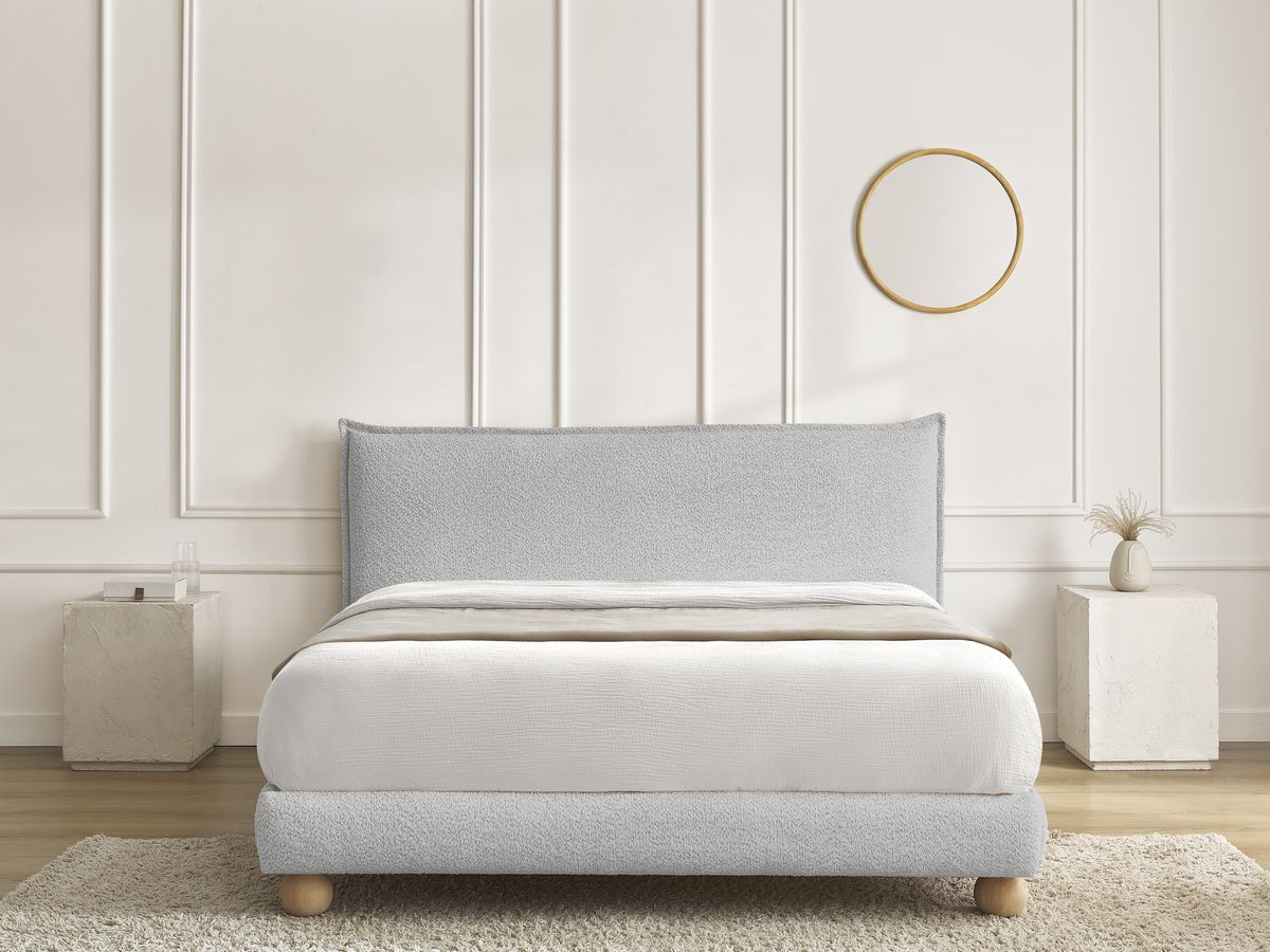 IMERI bed badstof met massieve latten