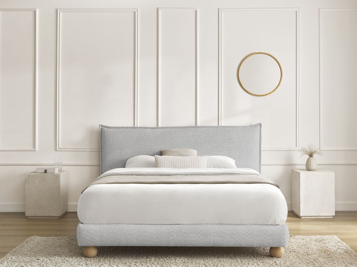 IMERI bed badstof met massieve latten