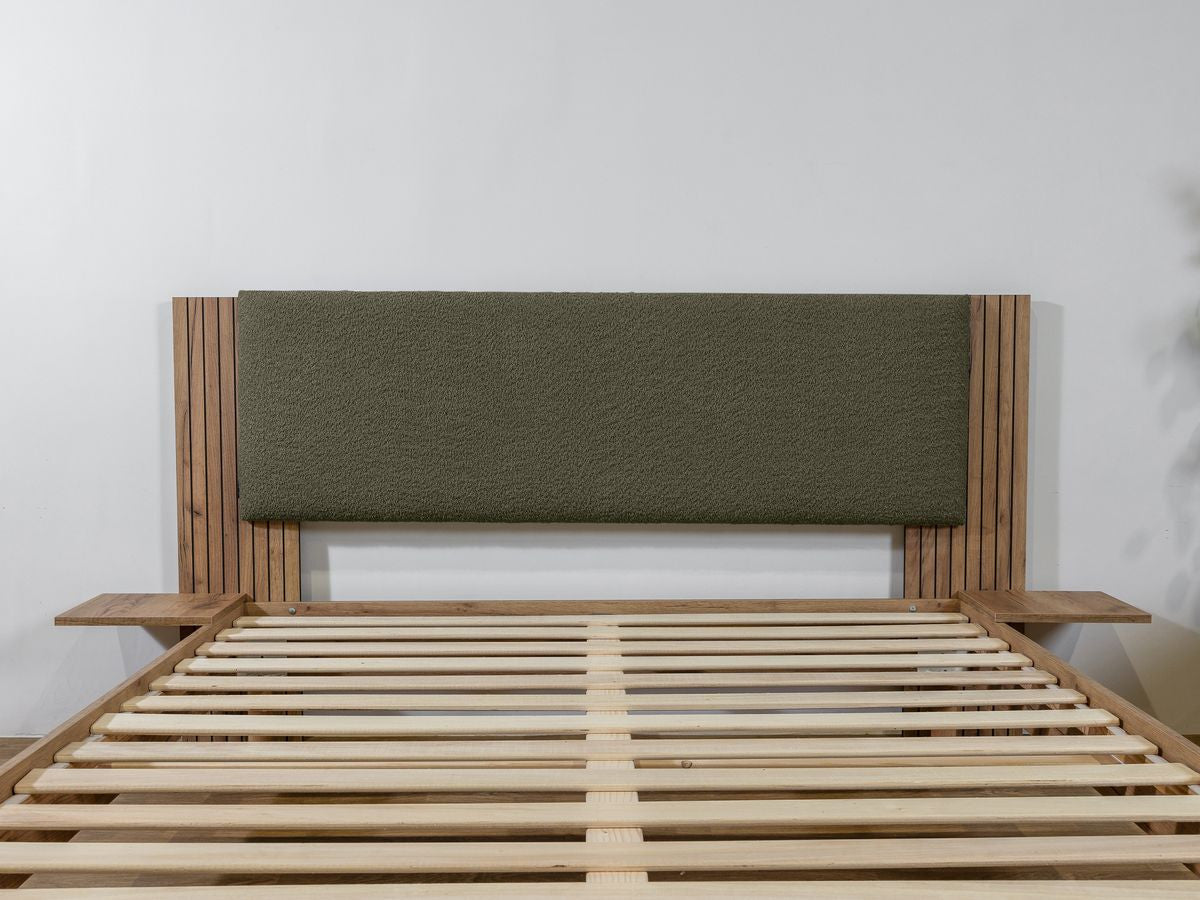 LIOR bed massief lattenbodem poten van natuurlijk hout