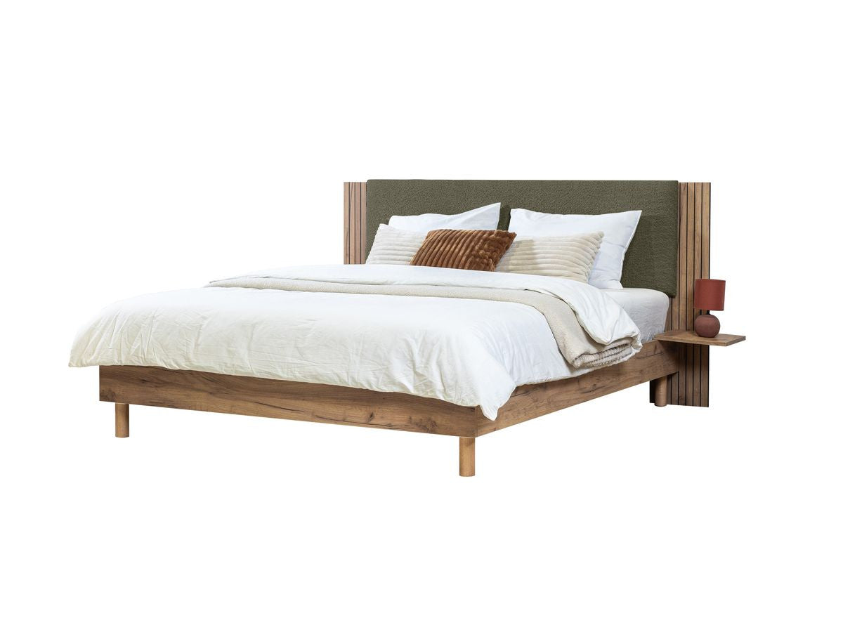 LIOR bed massief lattenbodem poten van natuurlijk hout