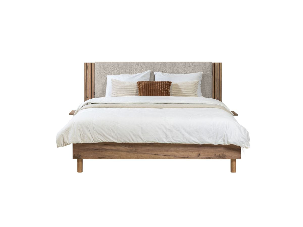 LIOR bed massief lattenbodem poten van natuurlijk hout