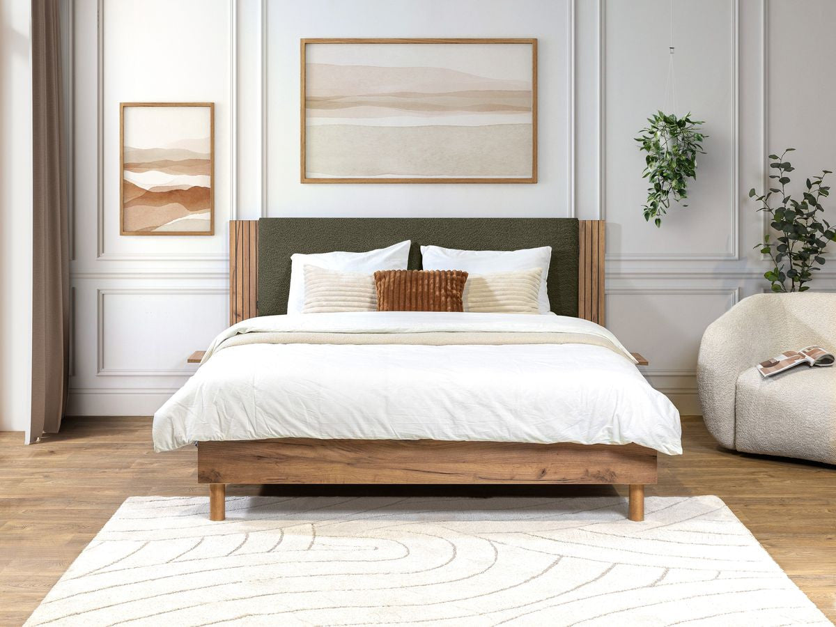 LIOR bed massief lattenbodem poten van natuurlijk hout