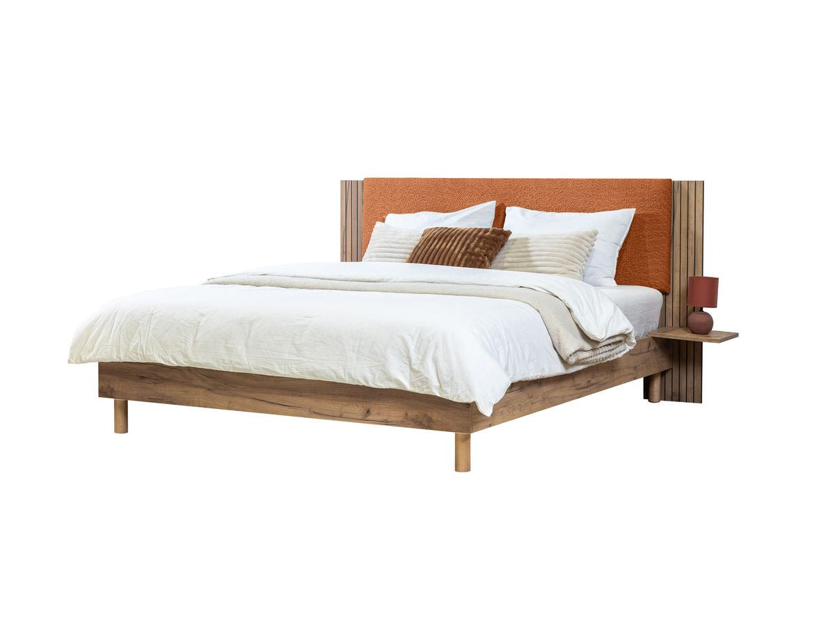 LIOR bed massief lattenbodem poten van natuurlijk hout