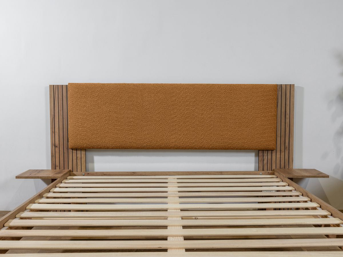 LIOR bed massief lattenbodem poten van natuurlijk hout