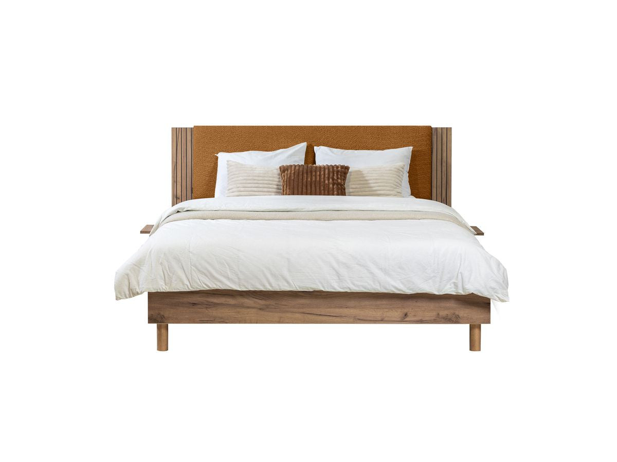 LIOR bed massief lattenbodem poten van natuurlijk hout
