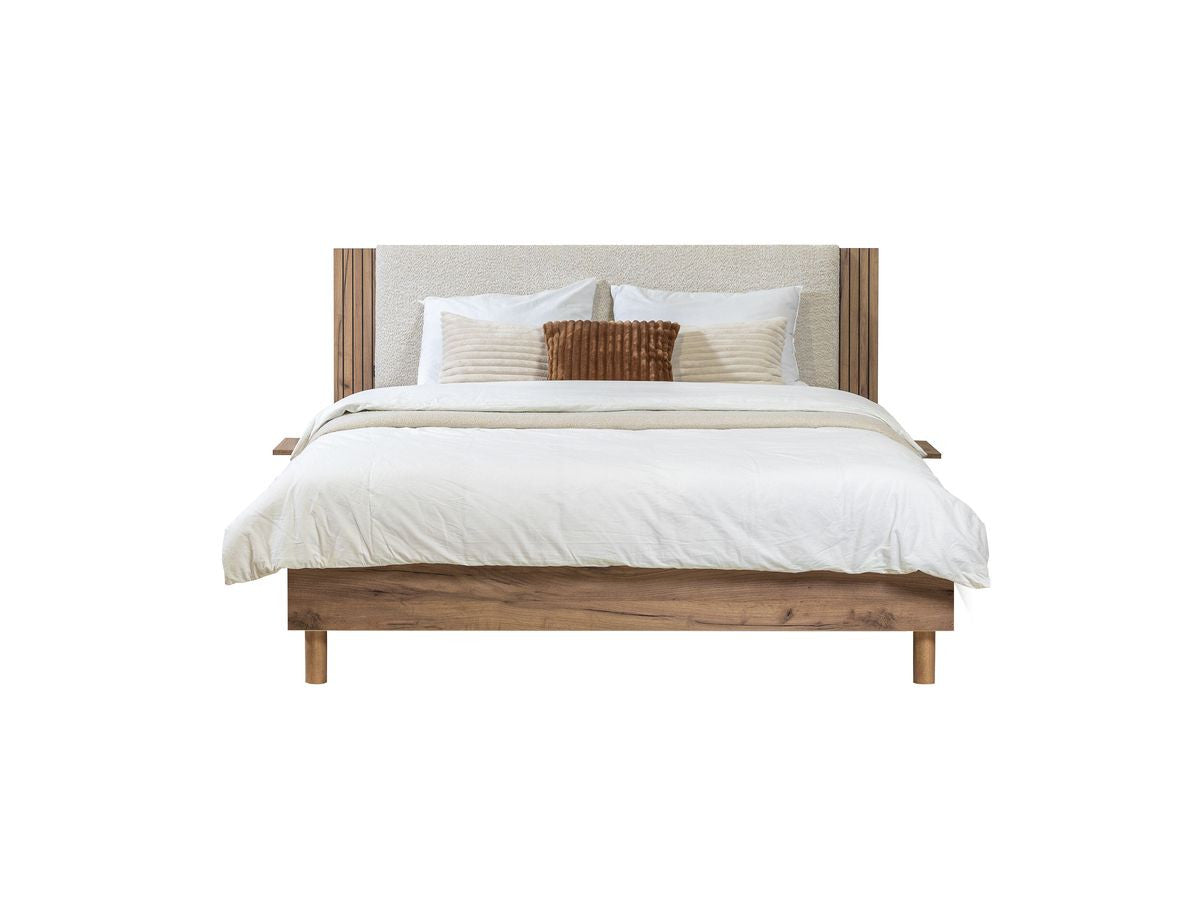 LIOR bed massief lattenbodem poten van natuurlijk hout