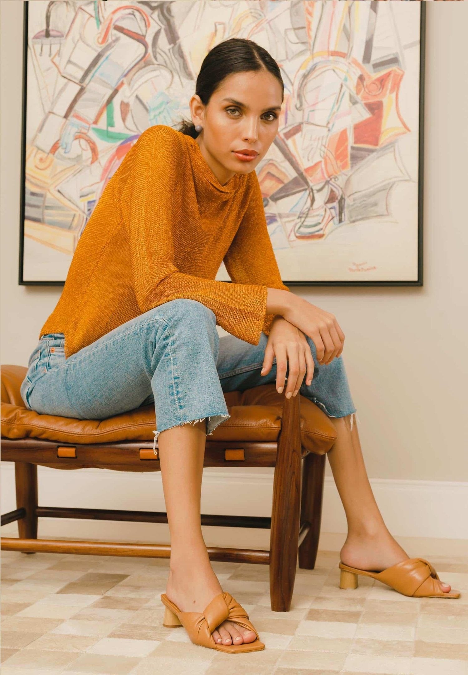 Mules à Talon Bloc Caroba Mangará - Chics et Confortables