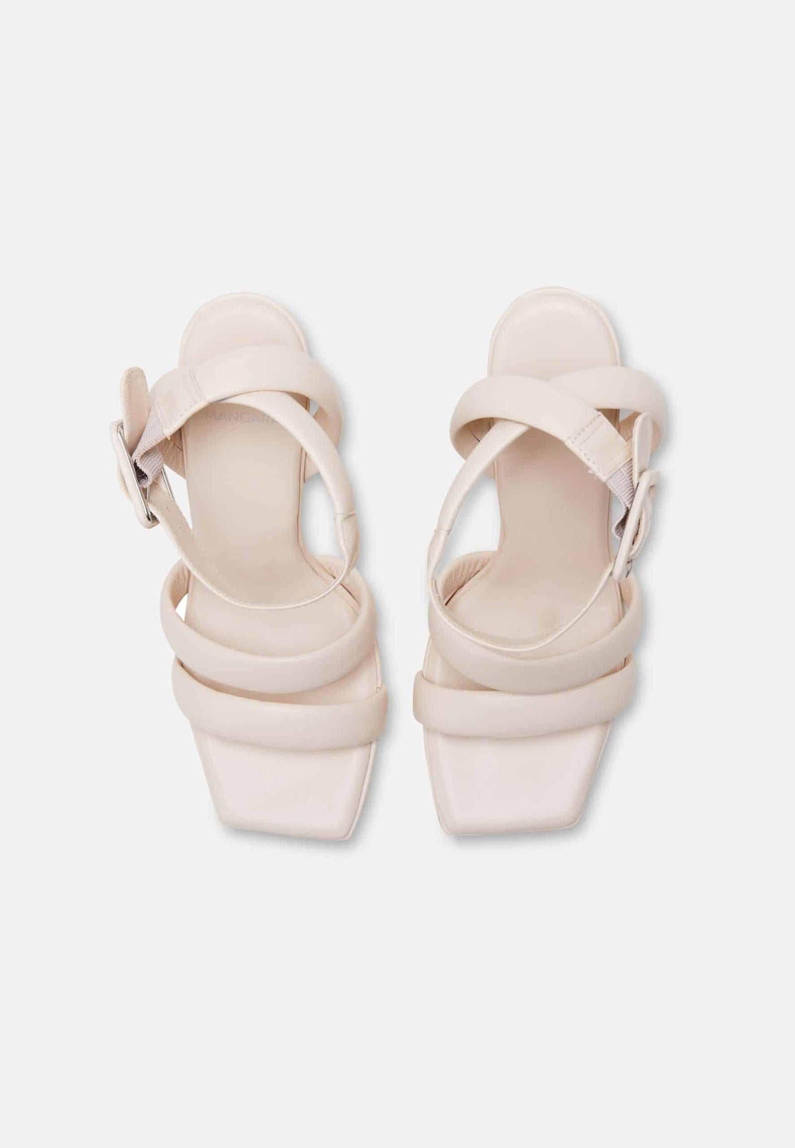 Mangará Uvaia Leren Sandalen met Hakken - Elegante 8 cm Hak - Wit