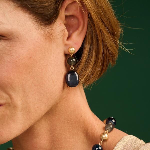 Oorbellen - Denne Blauw