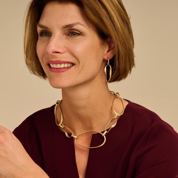 Oorbellen - Deef Goudkleurig Mat