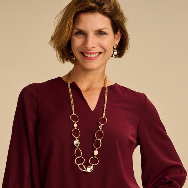 Halsketting - Gwen Multi Beige