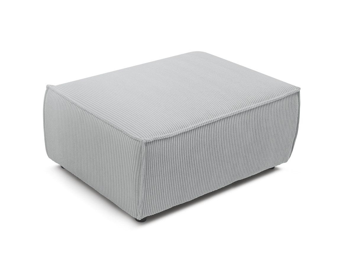 Compacte poef NIHAD ribfluweel