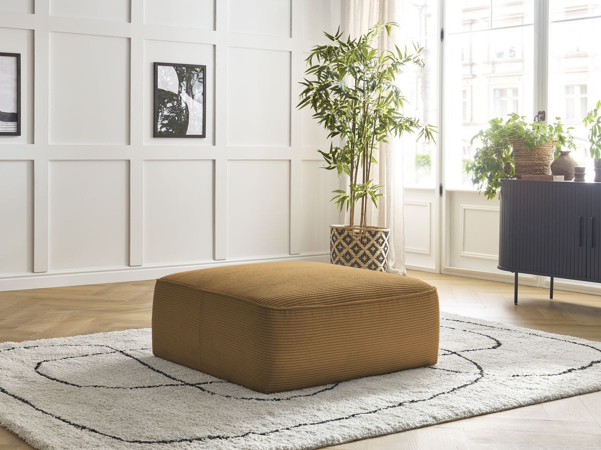 Pouf LEOPOLD velours côtelé