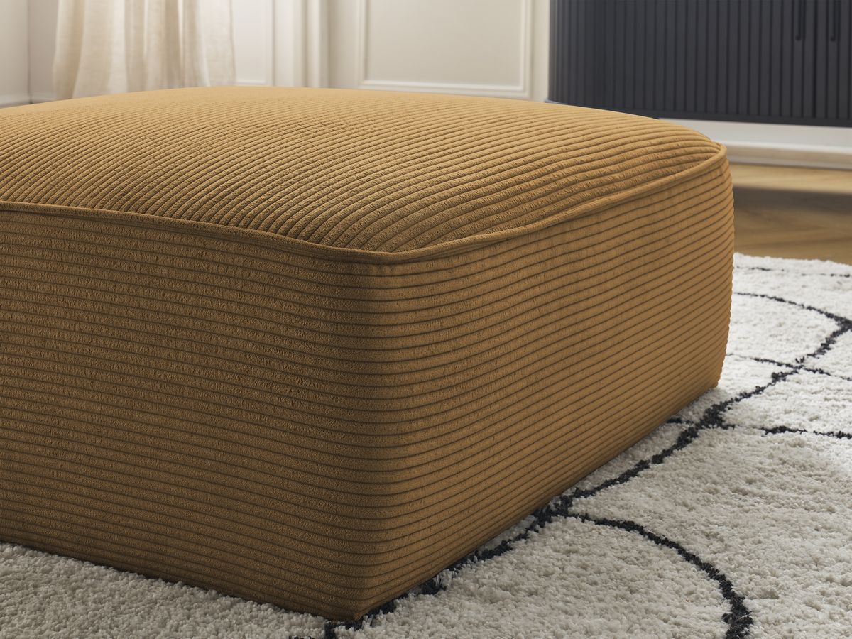 Pouf LEOPOLD velours côtelé