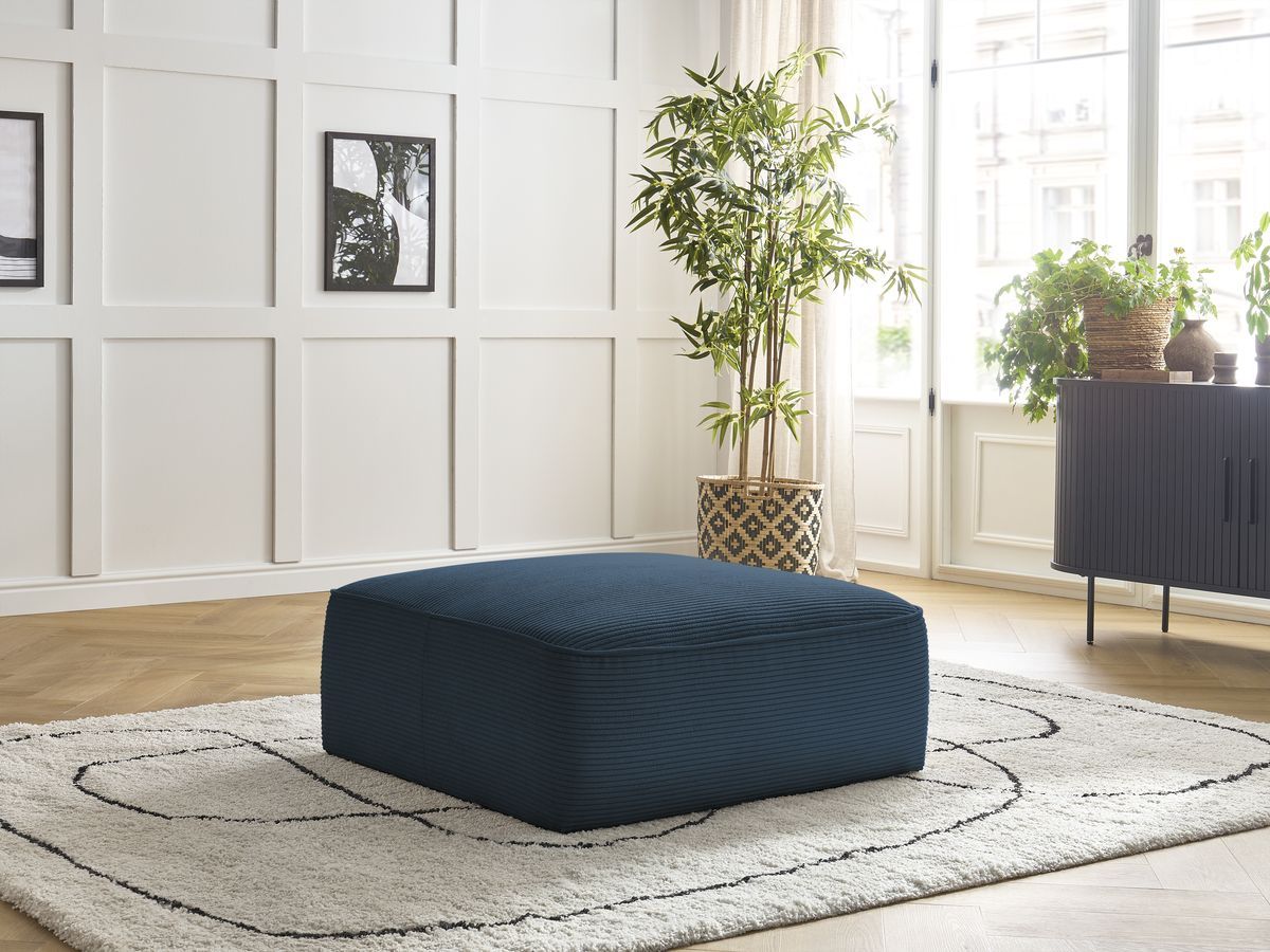 Pouf LEOPOLD velours côtelé