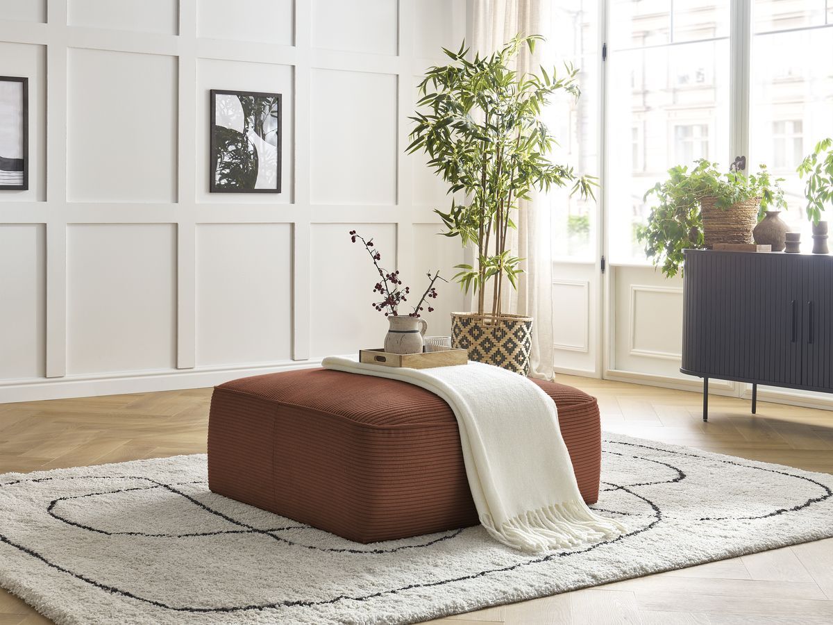 Pouf LEOPOLD velours côtelé