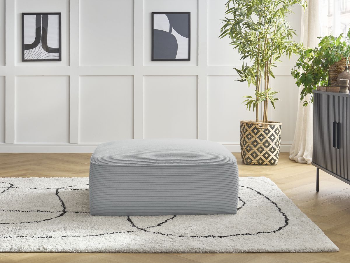 Pouf LEOPOLD velours côtelé