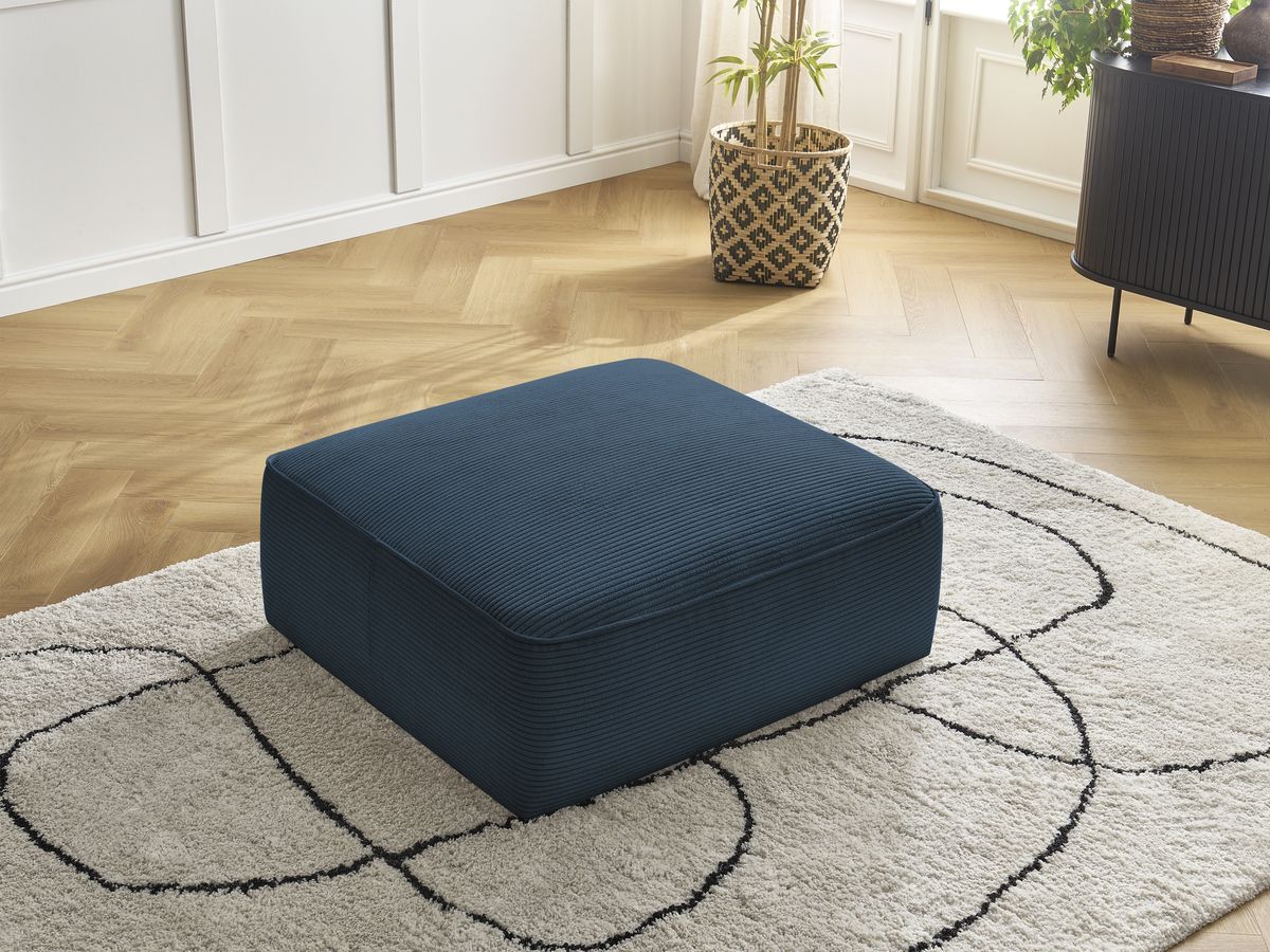 Pouf LEOPOLD velours côtelé