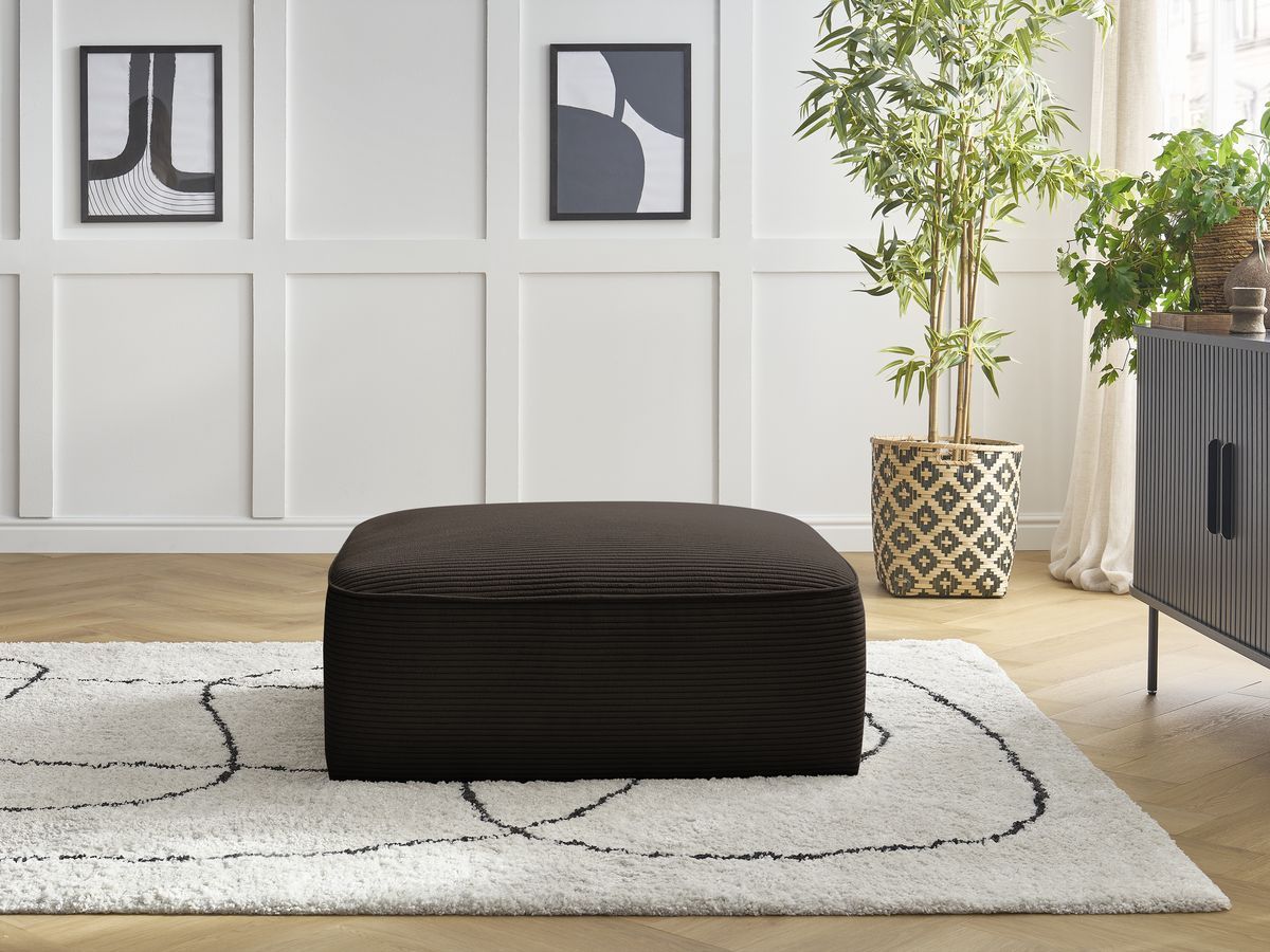 Pouf LEOPOLD velours côtelé