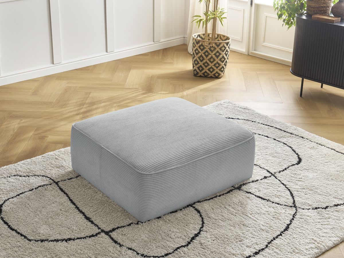 Pouf LEOPOLD velours côtelé