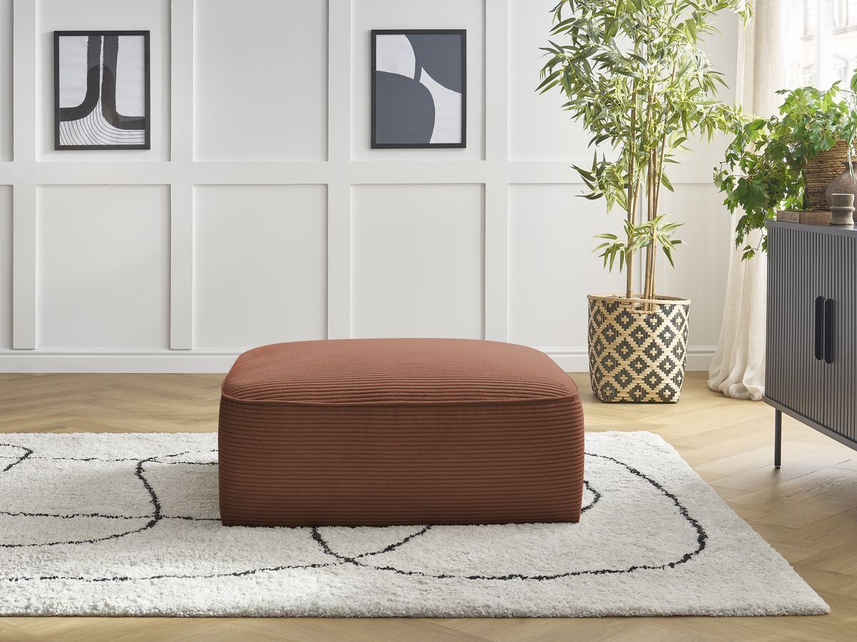 Pouf LEOPOLD velours côtelé