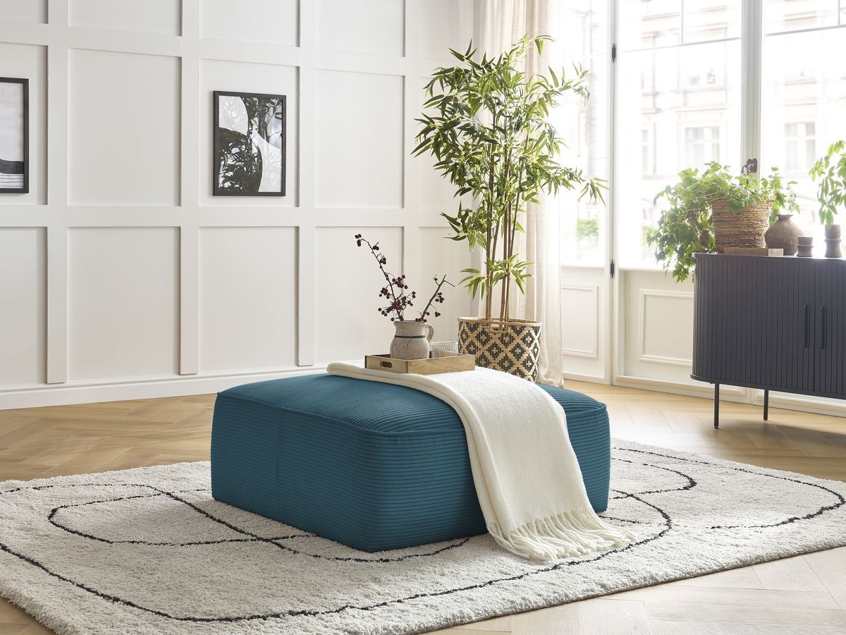 Pouf LEOPOLD velours côtelé