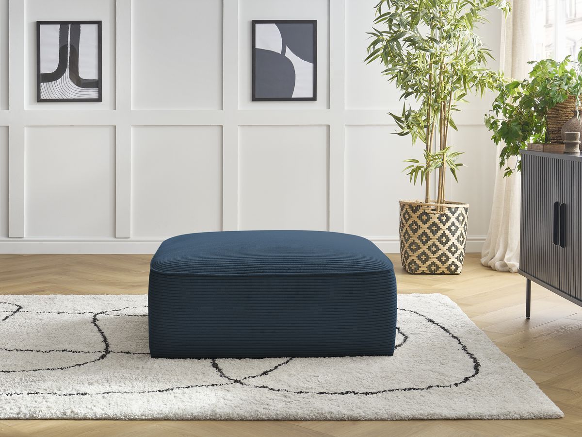 Pouf LEOPOLD velours côtelé