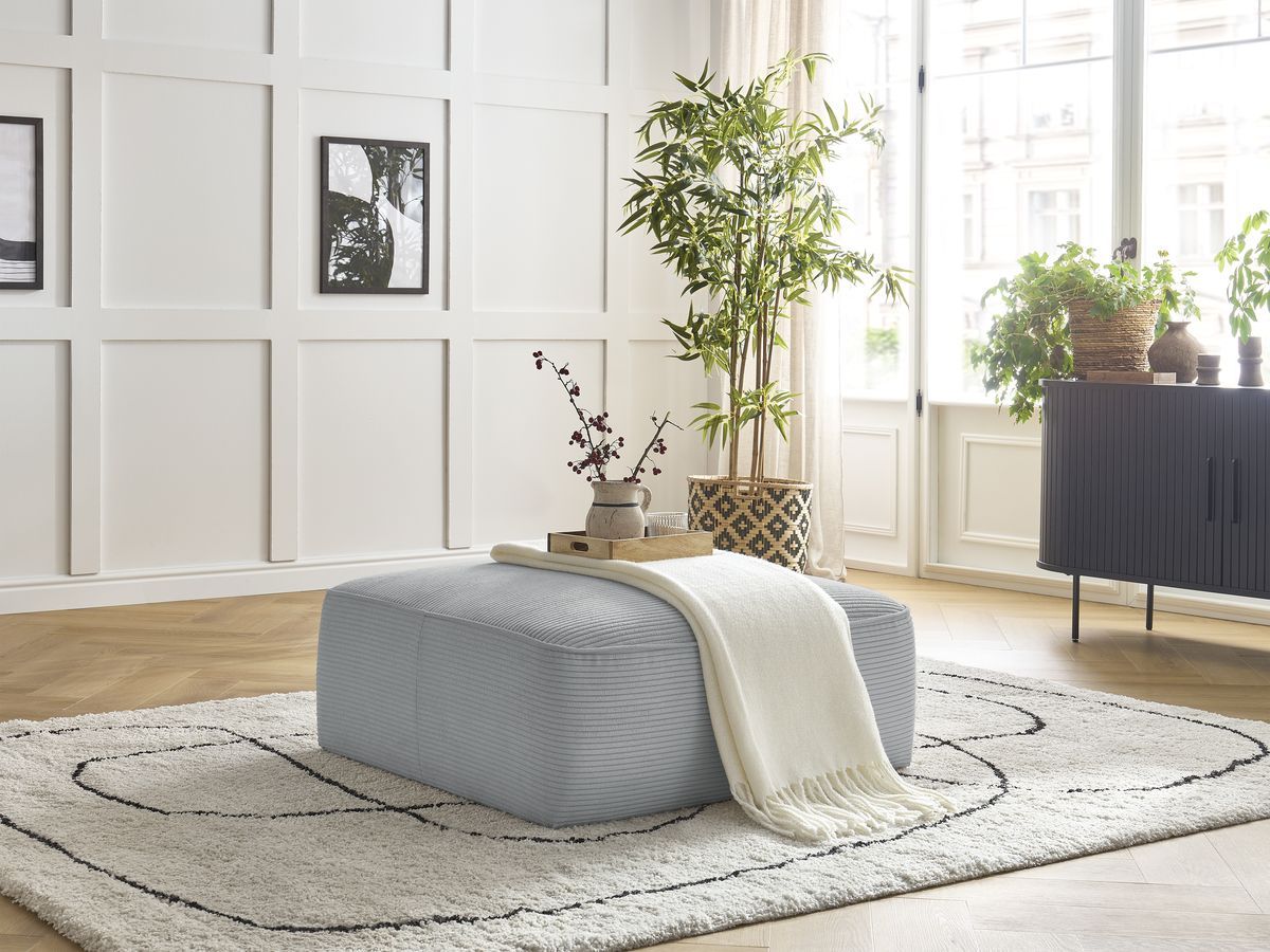 Pouf LEOPOLD velours côtelé