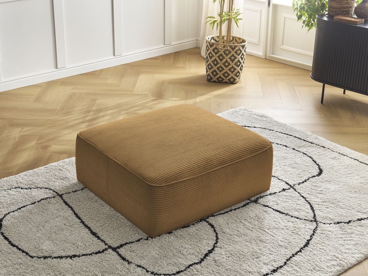 Pouf LEOPOLD velours côtelé