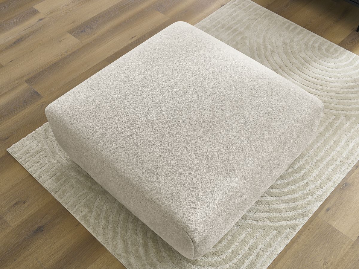 Pouf LUCIEN tissu lisse