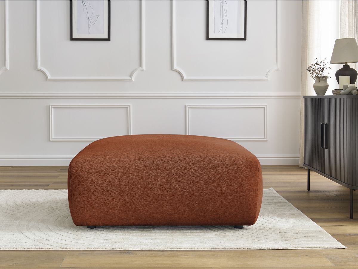 Pouf LUCIEN tissu lisse