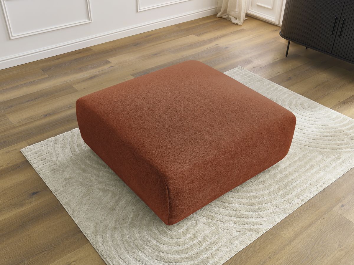 Pouf LUCIEN tissu lisse
