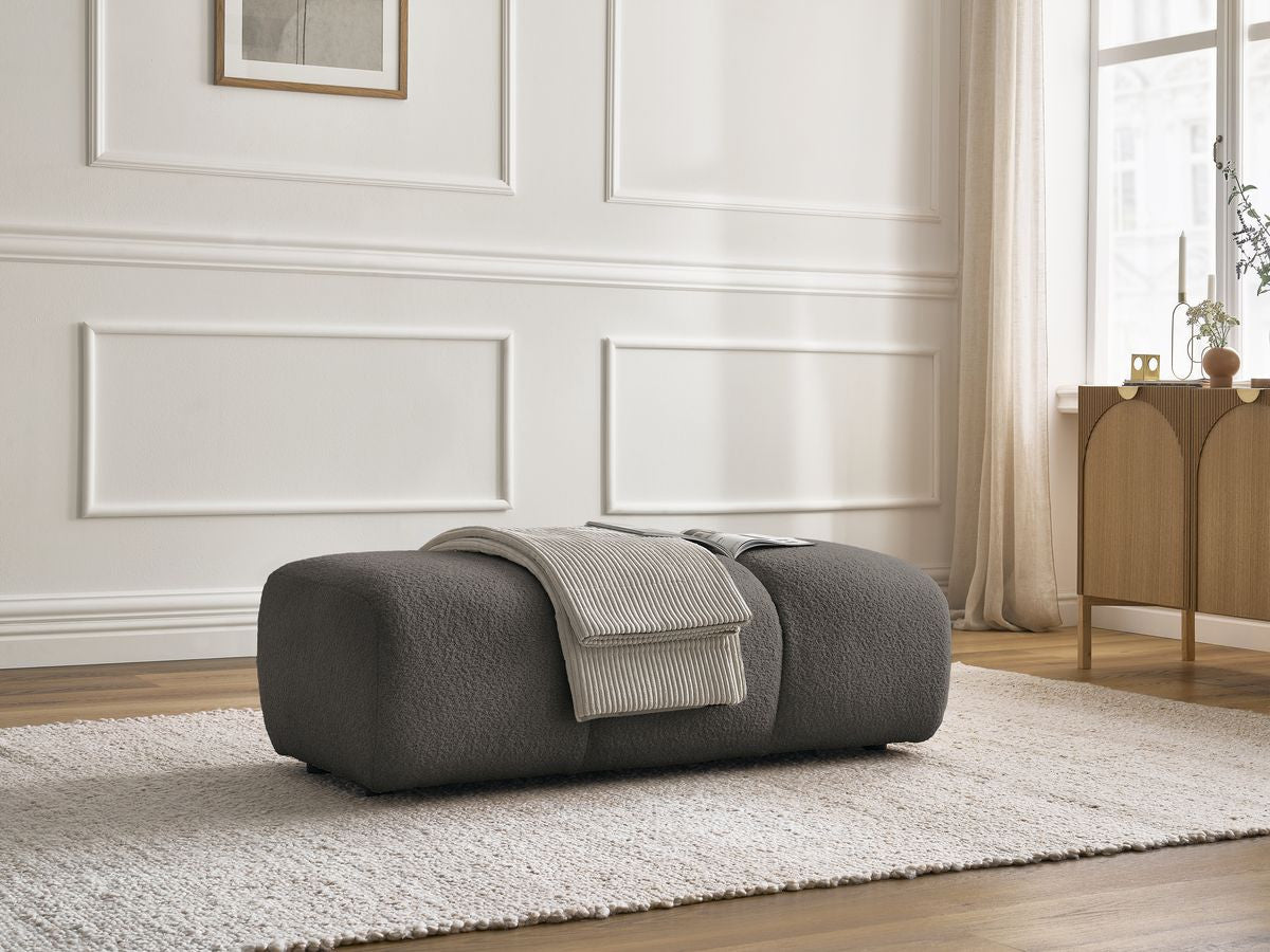 Pouf PAMIRA tissu bouclette