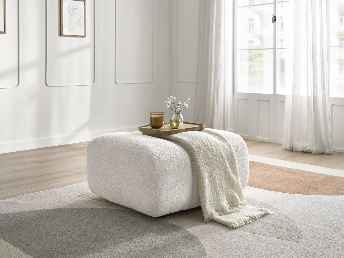 Pouf TALIA tissu bouclette