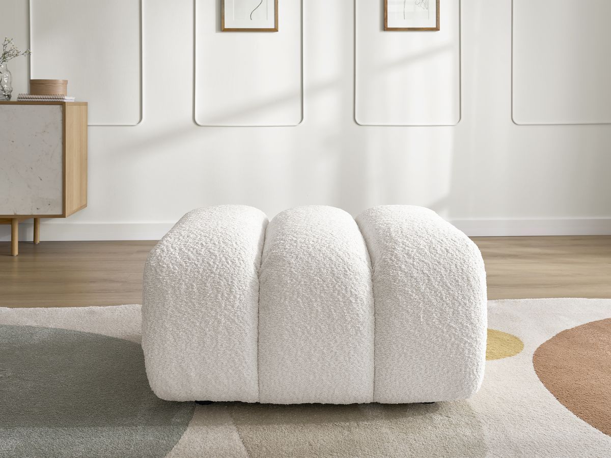 Pouf TALIA tissu bouclette