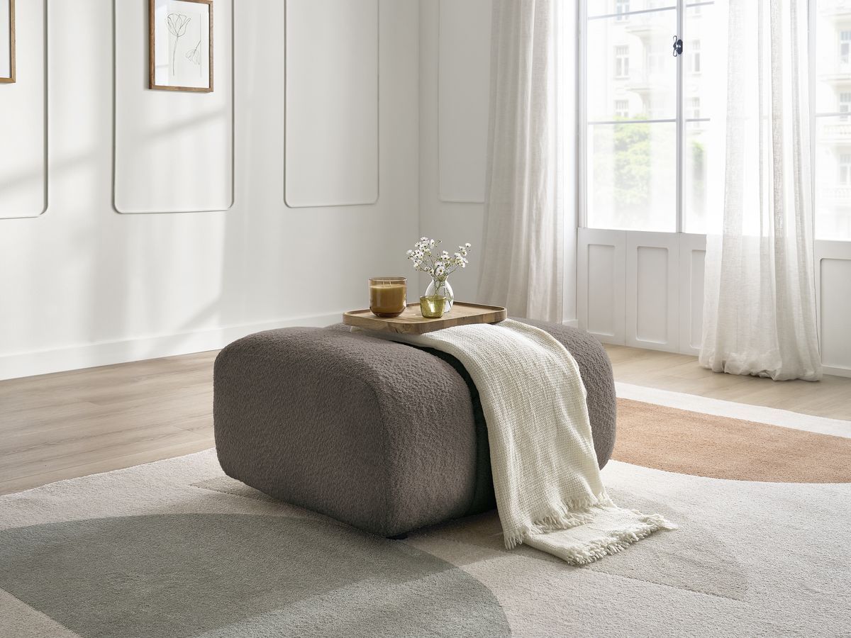 Pouf TALIA tissu bouclette