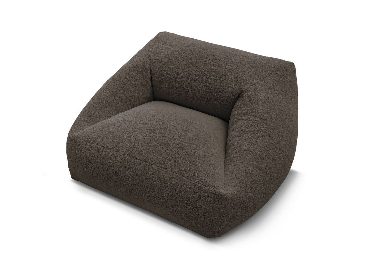 Pouf ultra moelleux LILIBET tissu bouclette