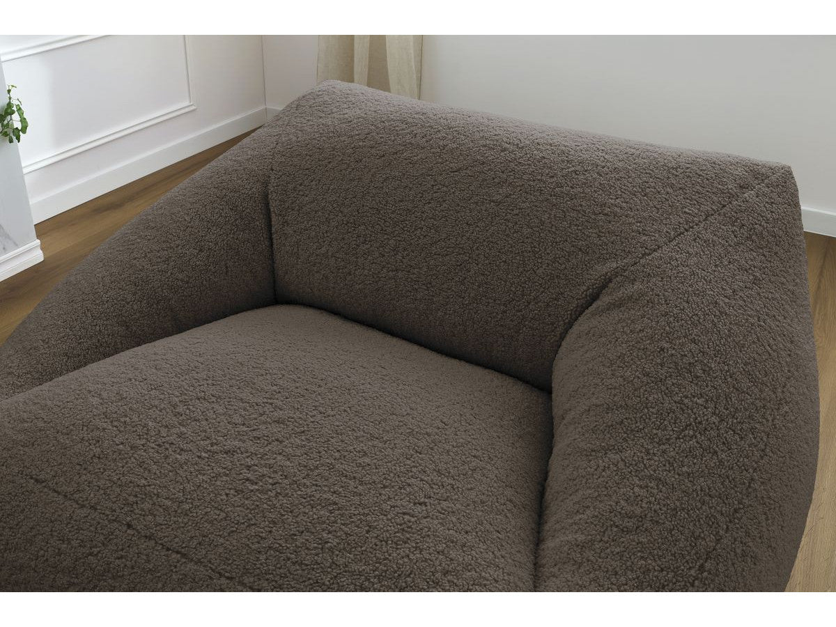 Pouf ultra moelleux LILIBET tissu bouclette