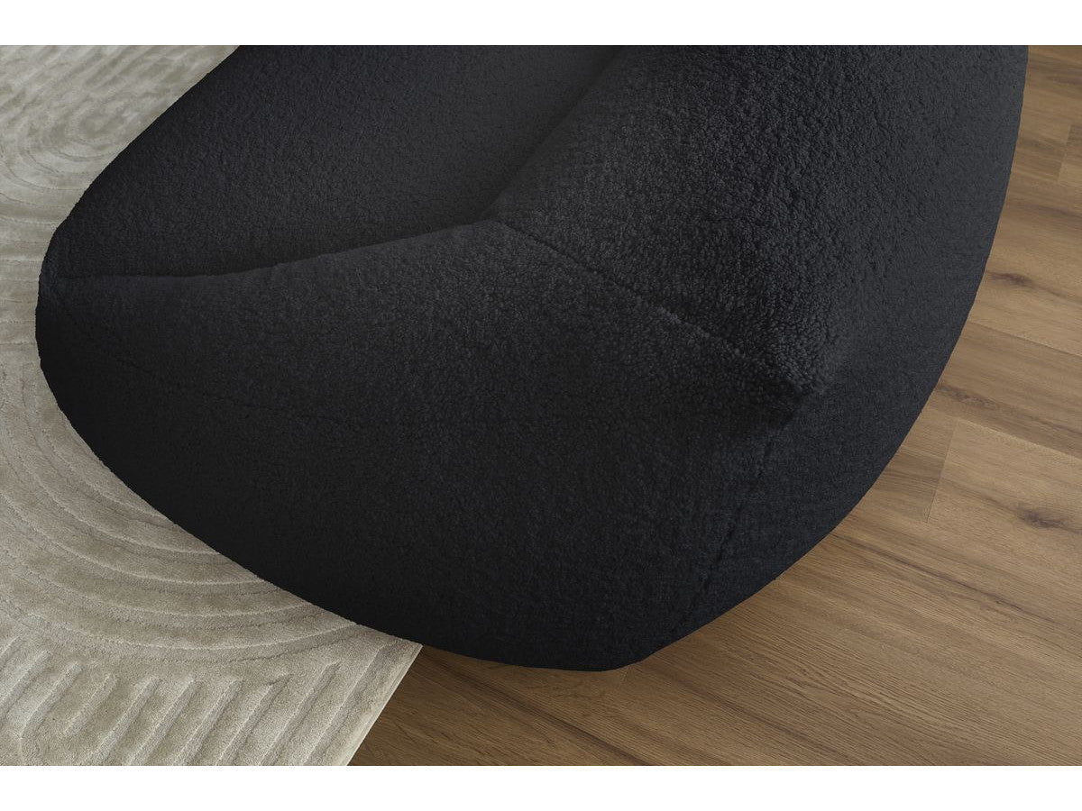 Pouf ultra moelleux LILIBET tissu bouclette