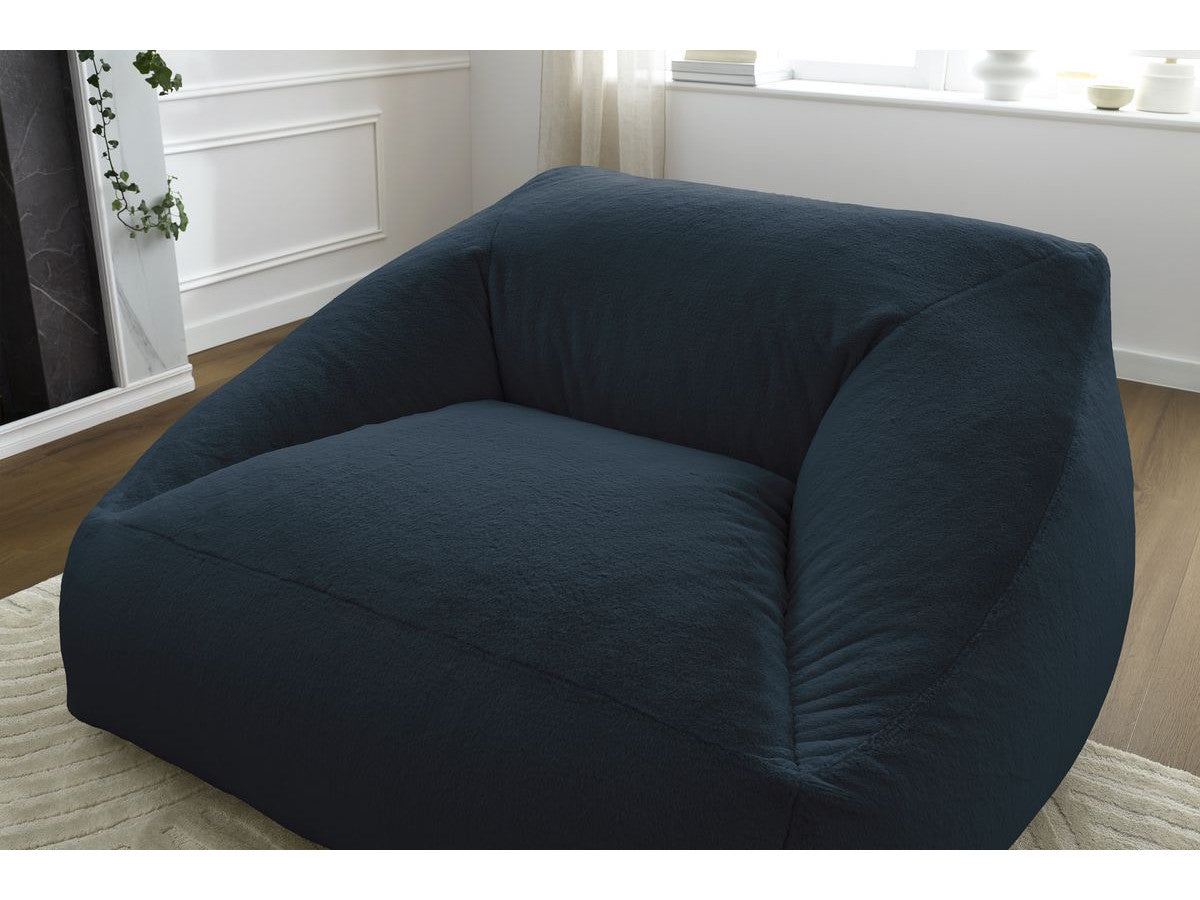 Pouf ultra moelleux LILIBET tissu imitation fourrure