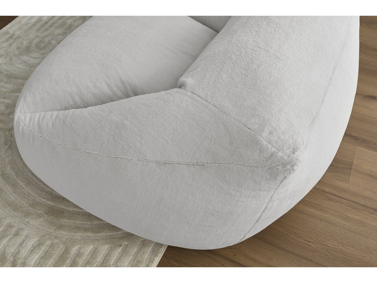 Pouf ultra moelleux LILIBET tissu imitation fourrure